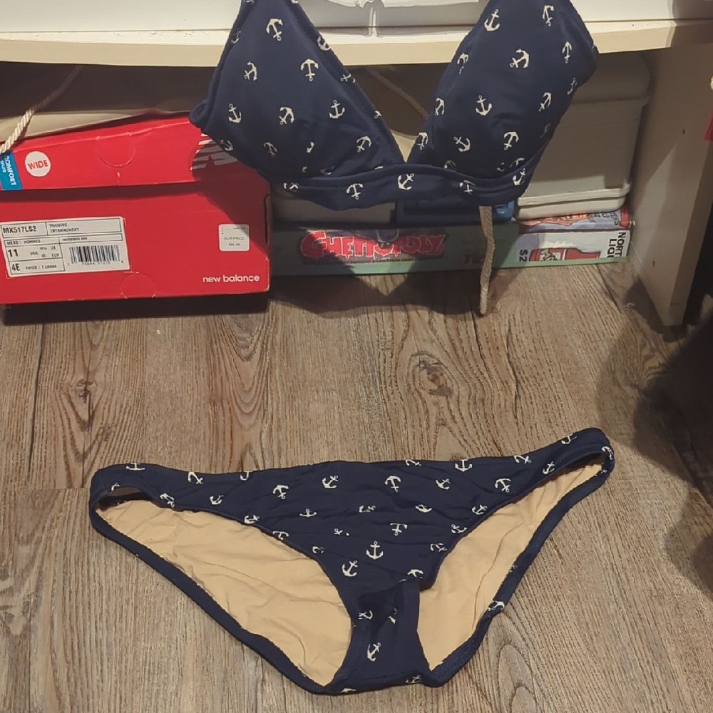 J.Crew Navy Blue Anchor Bikini Bottom